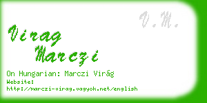 virag marczi business card